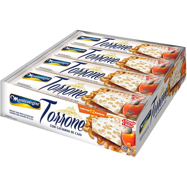 Torrone com castanha de caju, 90g, 1339, Montevérgine - PT 1 UN