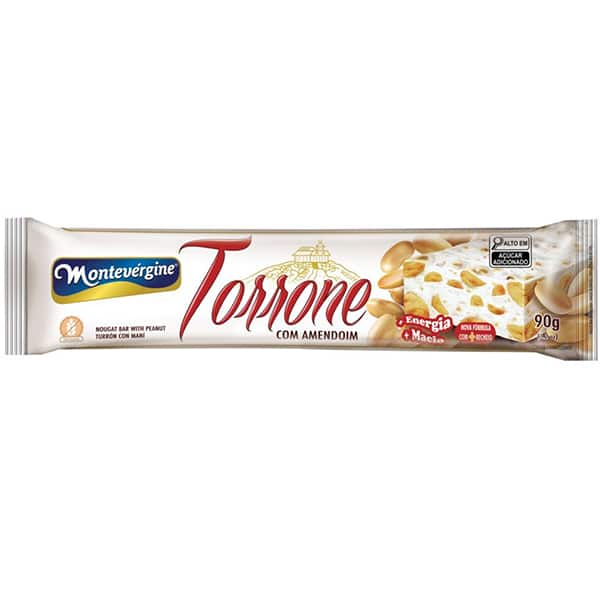 Torrone com amendoim, 90g, 1639, Montevérgine - PT 1 UN