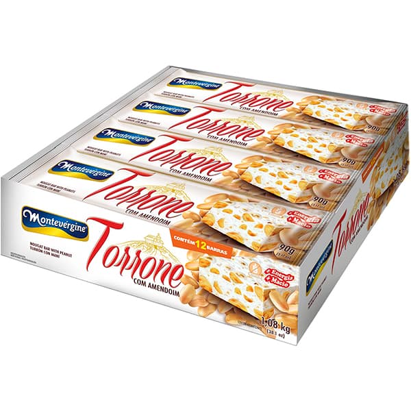 Torrone com amendoim, 90g, 1639, Montevérgine - PT 1 UN