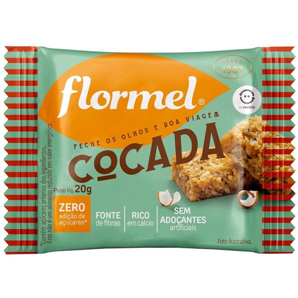 Cocada Zero Açúcar, 20 gramas, 11167, Flormel - 1 UN