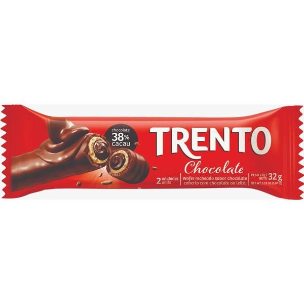 Chocolate wafer ao leite, 32 gramas, 3910, Trento - PT 1 UN