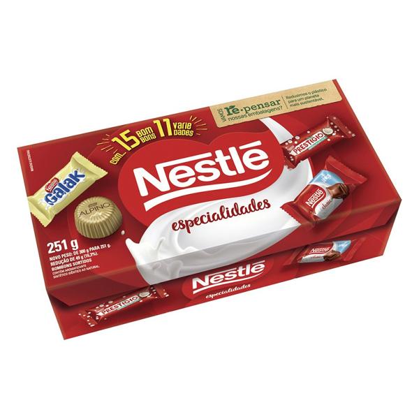 Bombons sortidos Nestle especialidades, 251g, Nestlé - CX 1 UN