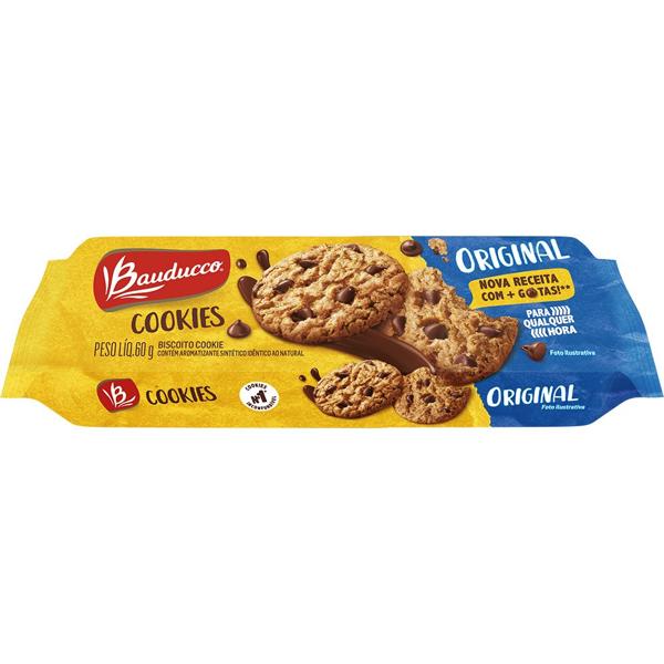 Biscoito Cookies, Original, 60g, 40001085, Bauducco - PT 1 UN