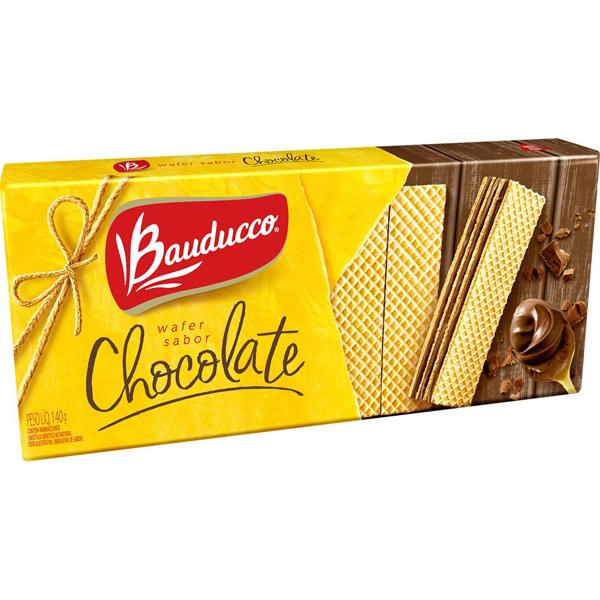 Bolacha Wafer chocolate, 140g, 40000263, Bauducco - PT 1 UN