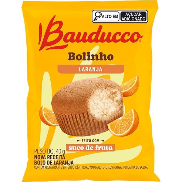 Bolinho Laranja, 40g, 40003663, Bauducco - PT 1 UN