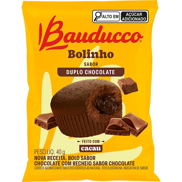 Bolinho duplo Chocolate, 40g, 40003569, Bauducco - PT 1 UN