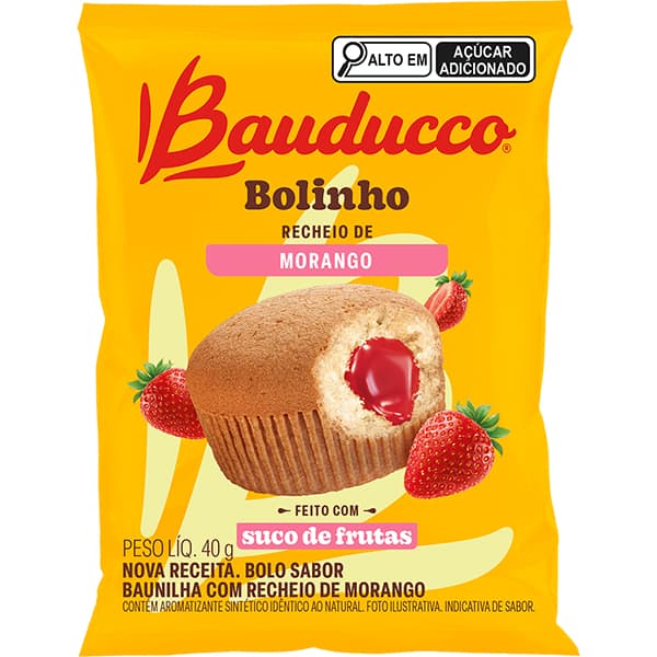 Bolinho Morango, 40g, 40003527, Bauducco - 1 UN