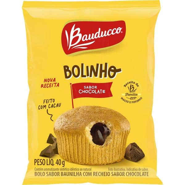 Bolinho Baunilha com chocolate, 40g, 40003528, Bauducco - 1 UN