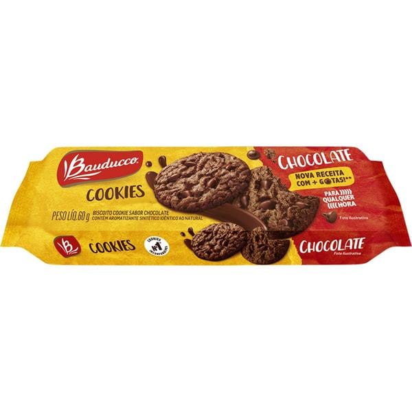 Biscoito Cookies, Chocolate, 60g, 40001061, Bauducco - PT 1 UN