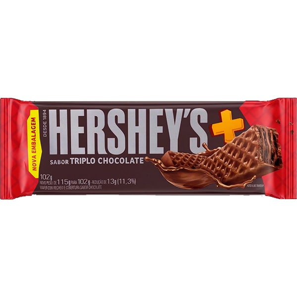 Chocolate Wafer Triplo Chocolate, 102g, 6973, Hersheys - PT 1 UN