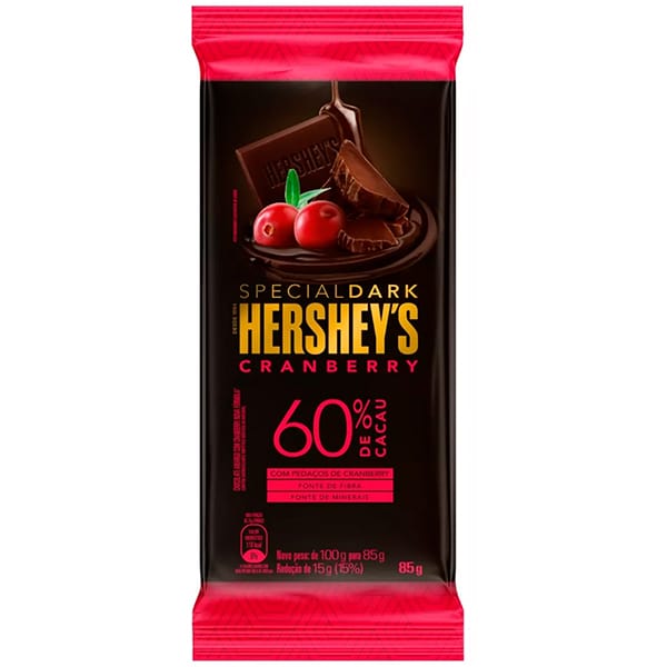 Chocolate Special Dark Cranberry, 60% Cacau, 85g, 6868, Hersheys - PT 1 UN