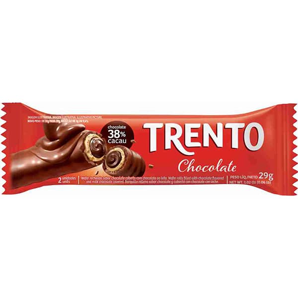 Chocolate Trento, Chocolate ao leite, 29g, 11614, Trento - PT 1 UN