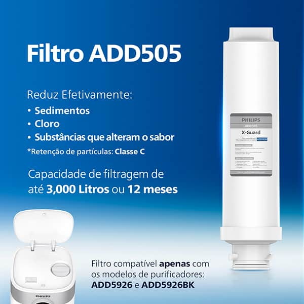 Filtro para purificador de água, ADD5926BK/ ADD5926, Philips - CX 1 UN