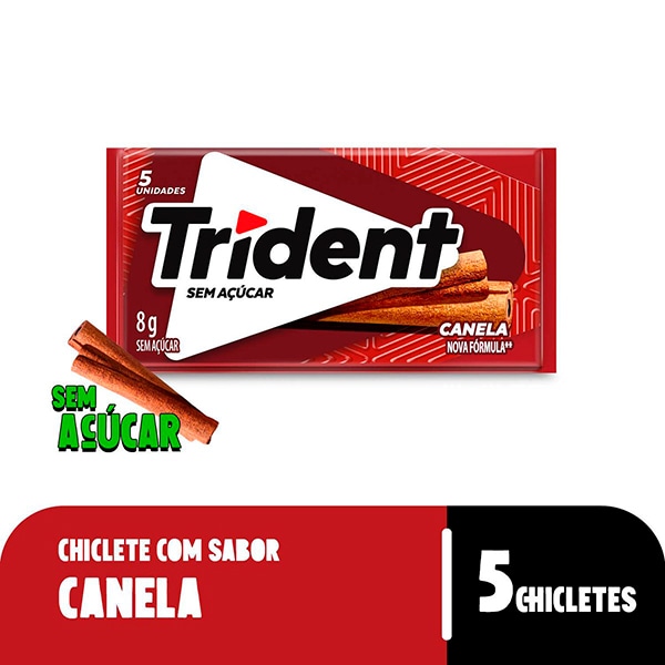 Goma de mascar canela single 40017 Trident PT 1 UN