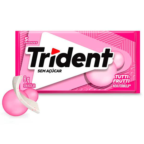 Goma de mascar tutti-frutti Trident PT 1 UN