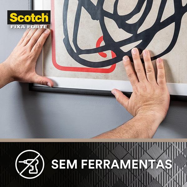 Fita Dupla Face 3M Scotch Fixa Forte Espuma - 16 quadradinhos - BT 16 UN