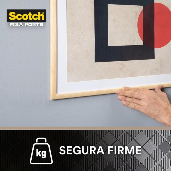 Fita Dupla Face 3M Scotch Fixa Forte Espuma - 16 quadradinhos - BT 16 UN