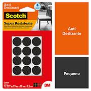 Protetor Antideslizante 3M Scotch Redondo Preto Pequeno - 12 unidades -  BT 12 UN Protetor Antideslizante 3M Scotch Redondo Preto Pequeno - 12 unidades -  BT 12 UN