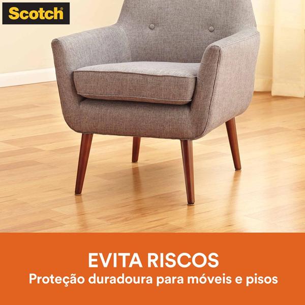 Protetor Antideslizante 3M Scotch Quadrado Preto Grande - 9 unidades - BT 9 UN