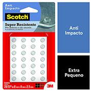 Protetor Anti-Impacto 3M Scotch Redondo Extra Pequeno - 28 unidades -  BT 28 UN Protetor Anti-Impacto 3M Scotch Redondo Extra Pequeno - 28 unidades -  BT 28 UN