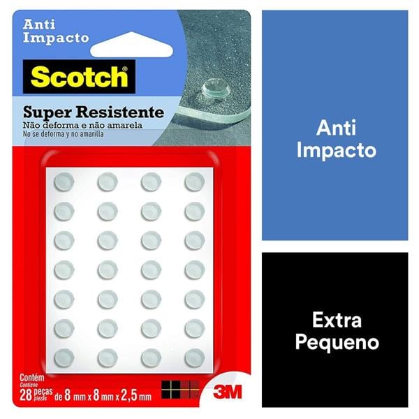 Protetor Anti-Impacto 3M Scotch Redondo Extra Pequeno - 28 unidades - BT 28 UN