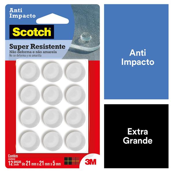 Protetor Anti-Impacto 3M Scotch Redondo Extra Grande - 12 unidades - BT 12 UN