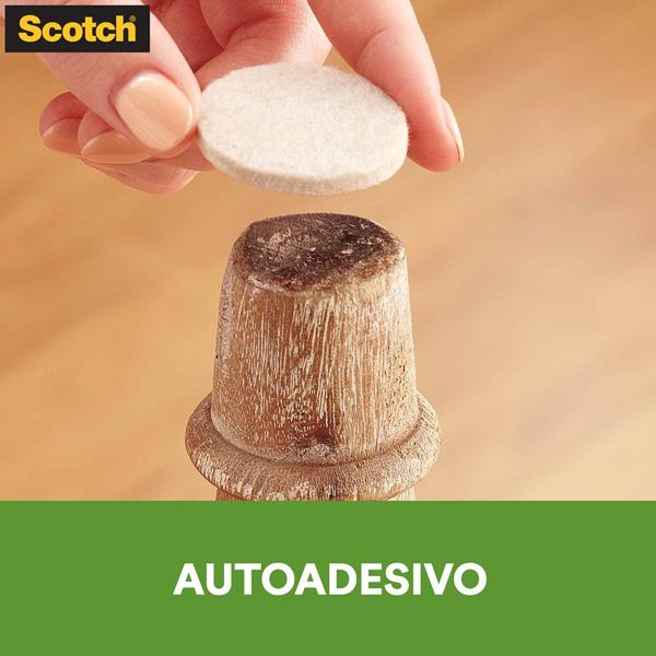 Feltro Sintético para Móveis Leves 3M Scotch Quadrado Marrom Médio - 12 unidades - BT 12 UN