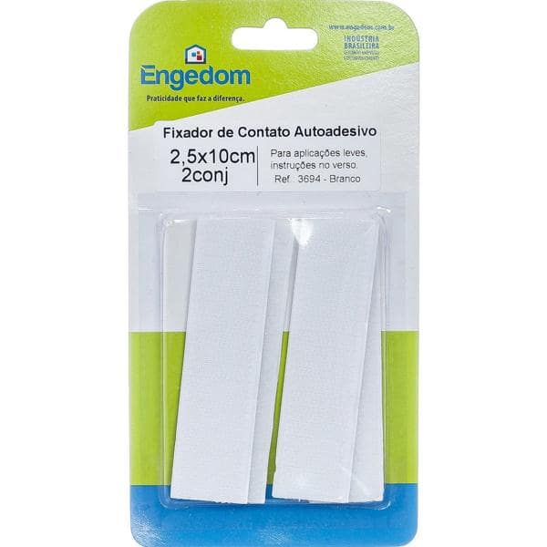 Fixador de contato AA 2,5x10cm branco-2CJ 3694 Engedom PT 1 UN