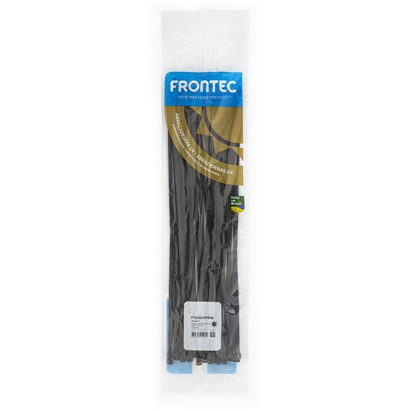 Abraçadeira de Nylon preta 40 unidades, F7039UVPR4, Frontec - PT 40 UN