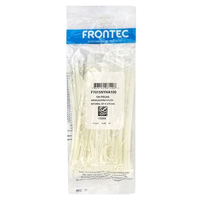 Abraçadeira de nylon 3,7x151 natural F7015NYNA Frontec PT 100 UN