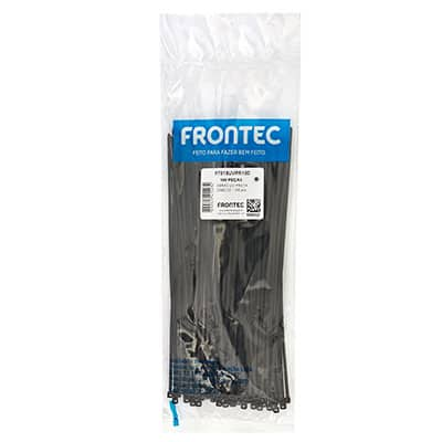 Abraçadeira de nylon UV 2,52x209 preta F7019UVPR Frontec PT 100 UN