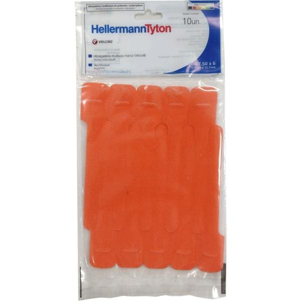 Abraçadeira Velcro Laranja 152,4mmx12,7mm, Hellermanntyton - PT 10 UN