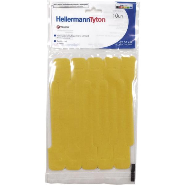 Abraçadeira Velcro Amarelo 152,4mmx12,7mm, Hellermanntyton - PT 10 UN