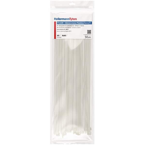 Abraçadeira de nylon 377x7,6mm natural 010113438 Hellermanntyton PT 50 UN