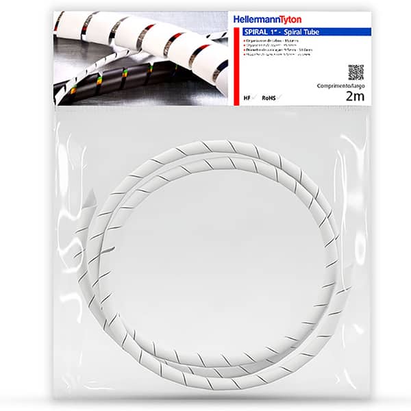 Organizador p/cabos e fios 25,4mmx2m branco Hellermanntyton PT 2 UN