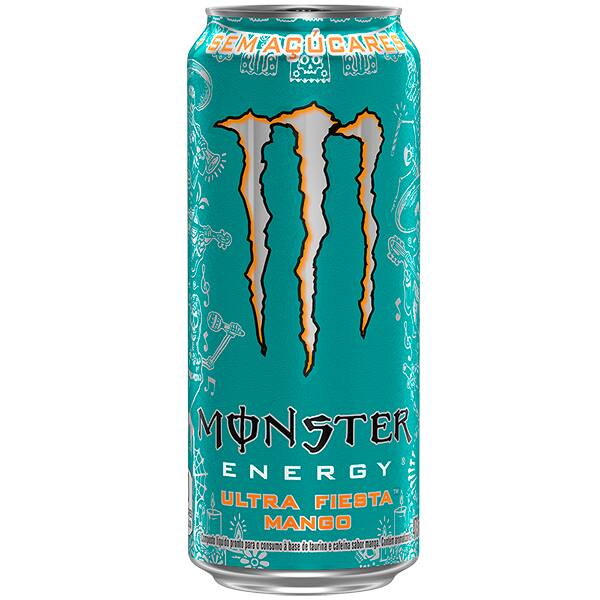 Bebida energética Ultra Fiesta Mango zero açúcar, 473ml, Monster - LT 1 UN