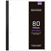 Caderno Universitário com 80 Folhas Coladas Sem Pauta, 2535846, Spiral - PT 1 UN