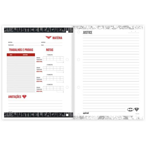 Caderno univ.1x1 96fls coladas Wireless Liga 20409 Spiral Lig PT 1 UN