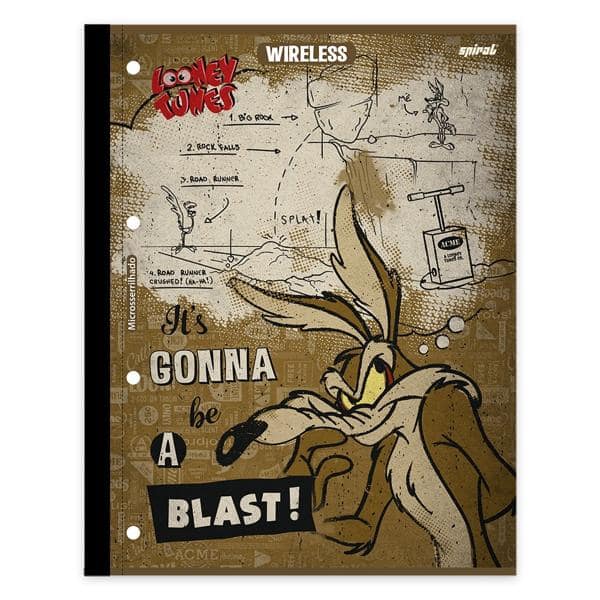 Caderno univ.1x1 96fls coladas Wireless L.Tunes 20410 Spiral Lt PT 1 UN