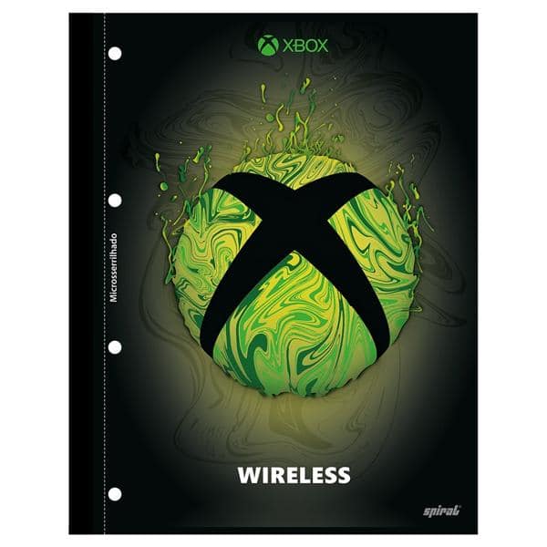 Caderno universitário 1x1 80 folhas coladas wireless XBox 213175 Spiral PT 1 UN