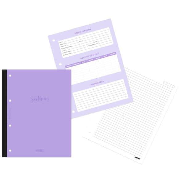 Caderno Universitário Wireless com Folhas Coladas 1x1 80 Folhas, Soothing, Lilás, 2636911, Spiral Soot - PT 1 UN Caderno Universitário Wireless com Folhas Coladas 1x1 80 Folhas, Soothing, Lilás, 2636911, Spiral Soot - PT 1 UN