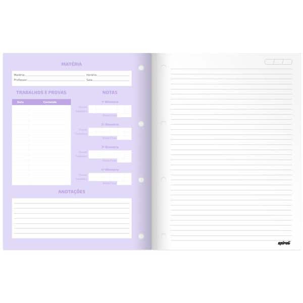 Caderno Universitário Wireless com Folhas Coladas 1x1 80 Folhas, Soothing, Lilás, 2636911, Spiral Soot - PT 1 UN Caderno Universitário Wireless com Folhas Coladas 1x1 80 Folhas, Soothing, Lilás, 2636911, Spiral Soot - PT 1 UN