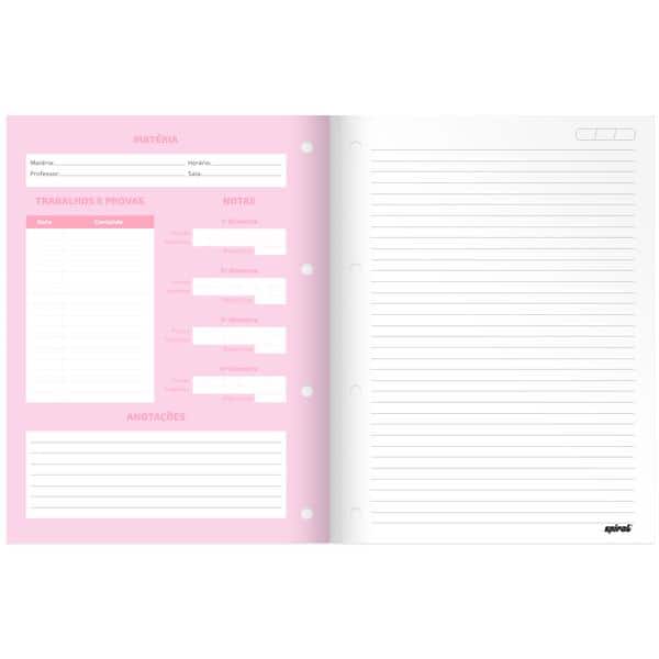 Caderno Universitário Wireless com Folhas Coladas 1x1 80 Folhas, Soothing, Rosa, 2636928, Spiral Soot - PT 1 UN Caderno Universitário Wireless com Folhas Coladas 1x1 80 Folhas, Soothing, Rosa, 2636928, Spiral Soot - PT 1 UN