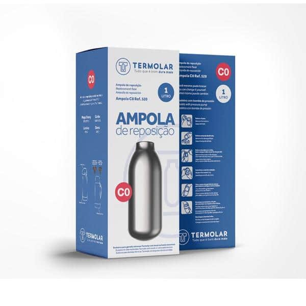 Ampola de reposição para garrafa térmica vidro, 1L 520, Termolar - 1 UN