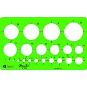 Gabarito p/desenho circulos em milímetros 4364 Trident PT 1 UN