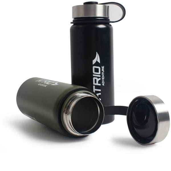 Garrafa térmica adventure preto 600ml ES317 Atrio CX 1 UN