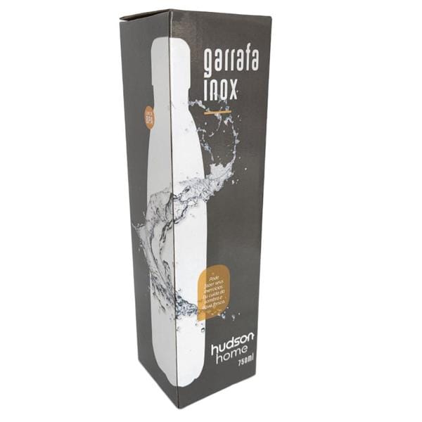 Garrafa em aço inox, 750ml, Branca, HH-0241, Ningbo - CX 1 UN