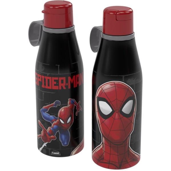 Garrafa escolar abre fácil, 530ml, Homem Aranha Spiderman Marvel, 14463, Plasutil - PT 1 UN