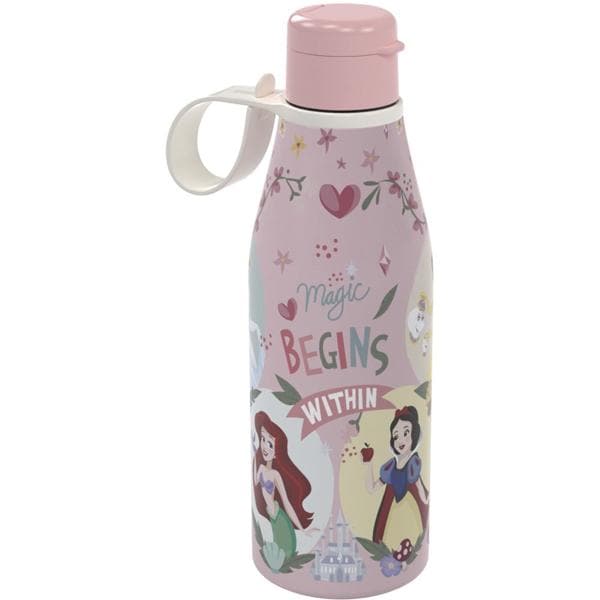 Garrafa Escolar Abre Fácil, Disney Princesas, 530ml, 14470, Plasutil - PT 1 UN