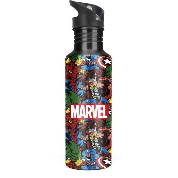 Garrafa escolar em alumínio,Vingadores Avengers Marvel 750ml, GF56104AG, Luxcel - PT 1 UN